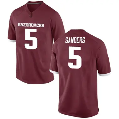 Men's Game Raheim Sanders Arkansas Razorbacks Football College Jersey - Red