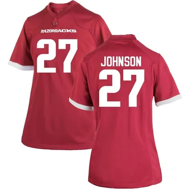 Women's Game Ahkhari Johnson Arkansas Razorbacks Cardinal Football College Jersey