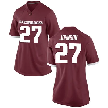 Women's Game Ahkhari Johnson Arkansas Razorbacks Football College Jersey - Red