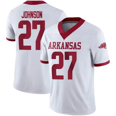 Youth Game Ahkhari Johnson Arkansas Razorbacks Alternate Football Jersey - White